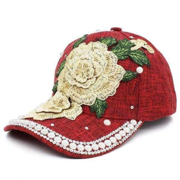 Planet Gates Burgundy ALTOBEFUN Fashion Spring Summer Colorful Floral Women Sun-shading Baseball Cap Lady  Girl Hip Hop Hat Feminino AD901