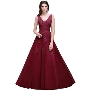 Planet Gates Burgundy Long / 6 Long Short Evening Dress Long Tulle Lace Formal gown Backless evening dresses prom dresses robe de soiree 2018
