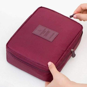 Planet Gates Burgundy Makeup bag Cosmetic bag Case Make Up Organizer Toiletry Storage Neceser Rushed Floral Nylon Zipper New Travel Wash pouch