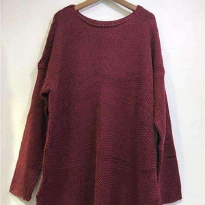 Planet Gates Burgundy / S Autumn Winter Women's Casual Knitted Elegant Sweaters Plus Size Long-sleeved Simple Lady Pullover Thin Woman Top 2018