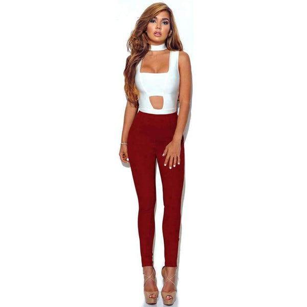Planet Gates Burgundy / S Suede fabric elastic waist legging autumn winter package hip pure color beading pants with zipper ladies trousers ZB-D019