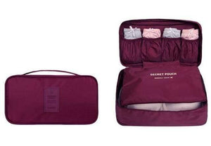 Planet Gates Burgundy Underwear Bag Travel Bag for Storage Makeup Portable Women Bags Luggage Organizer For Makeup Toiletry Wash Bag
