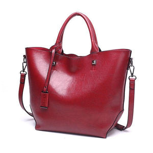 Planet Gates burgundy Women Bucket Bag Oil Wax Women Leather Handbags Big Tote Famous Brands High Capacity Female Shoulder Bag Crossbody Bag
