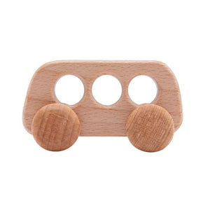 Planet Gates Bus style Wooden Child Block For Babies BPA Free Organic Beech Animal Shape Baby Toy Car Montessori Toys Brain Game Handmade Crafts Gifts