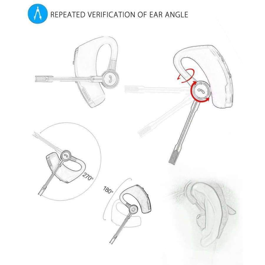 Planet Gates Business Bluetooth Headset Wireless Earphone Car Bluetooth V4.1 Phone Handsfree MIC Music for iPhone Xiaomi Samsung