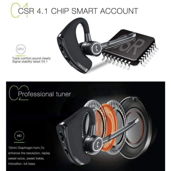 Planet Gates Business Bluetooth Headset Wireless Earphone Car Bluetooth V4.1 Phone Handsfree MIC Music for iPhone Xiaomi Samsung