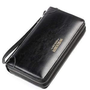 Planet Gates Business Men Wallet Long PU Leather Cell Phone Clutch Wallet Purse Hand Bag Top Zipper Large Wallet Card Holders