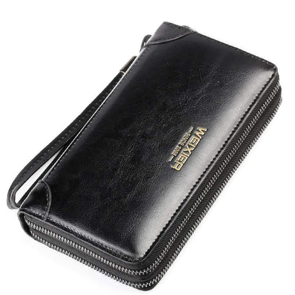 Planet Gates Business Men Wallet Long PU Leather Cell Phone Clutch Wallet Purse Hand Bag Top Zipper Large Wallet Card Holders