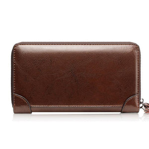 Planet Gates Business Men Wallet Long PU Leather Cell Phone Clutch Wallet Purse Hand Bag Top Zipper Large Wallet Card Holders