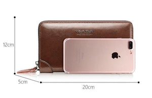 Planet Gates Business Men Wallet Long PU Leather Cell Phone Clutch Wallet Purse Hand Bag Top Zipper Large Wallet Card Holders