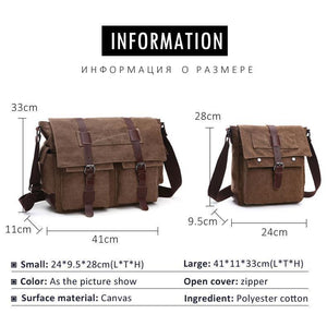 Planet Gates Business Messenger Bags For Men Student A++ Canvas Crossbody Shoulder Pack Retro Solid Casual Office Travel Bag