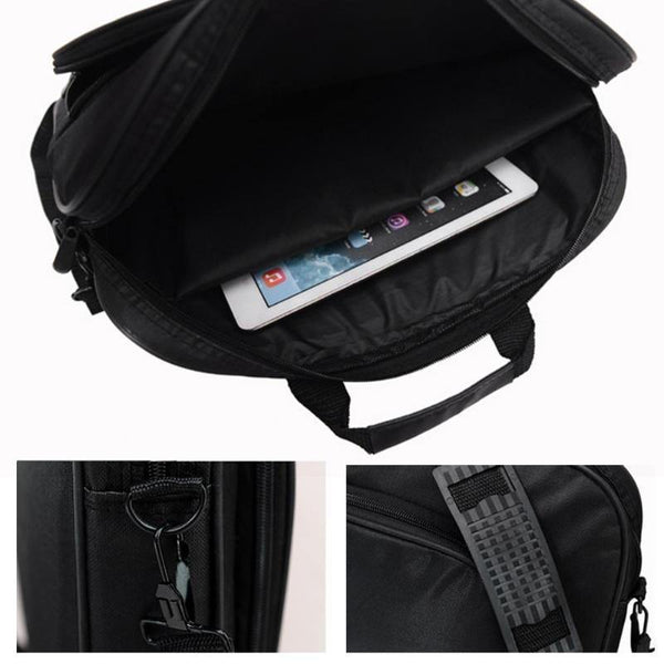 Planet Gates Business Portable Nylon Computer Handbags Zipper Shoulder Laptop Simple Bag men bag shoulder laptop black