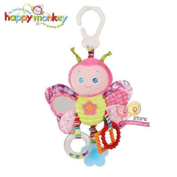 Planet Gates Butterfly Baby Plush Stuffed Animal Baby Bed Mobile Toy Bunny Rattle Infant Bed Hanging Toys for Children Kids Christmas Gift
