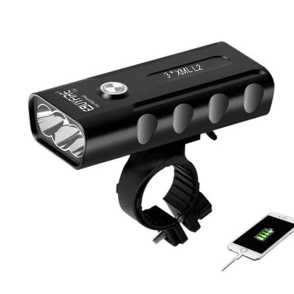 Planet Gates BX3L2 Bicycle Light 6000lm 2x XML-L2 LED Cycling Lights USB Rechargeable 6000mAh bicicleta Wheel Bike Front Light taillight