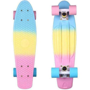 Planet Gates byp-ch / China 22" Cruiser Skateboard Mini Plastic Skate Board Retro Longboard Graphic Galaxy Starry Printed Skate
