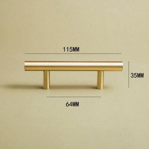 European style/Gold Solid Brass Cabinet Long Handles Furniture Drawer Pulls Drawer T Bar Kitchen Pulls Furniture Handle Hardware