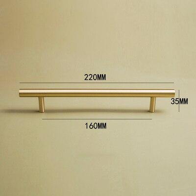 European style/Gold Solid Brass Cabinet Long Handles Furniture Drawer Pulls Drawer T Bar Kitchen Pulls Furniture Handle Hardware