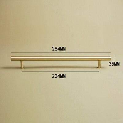 European style/Gold Solid Brass Cabinet Long Handles Furniture Drawer Pulls Drawer T Bar Kitchen Pulls Furniture Handle Hardware