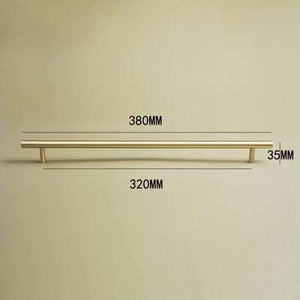European style/Gold Solid Brass Cabinet Long Handles Furniture Drawer Pulls Drawer T Bar Kitchen Pulls Furniture Handle Hardware