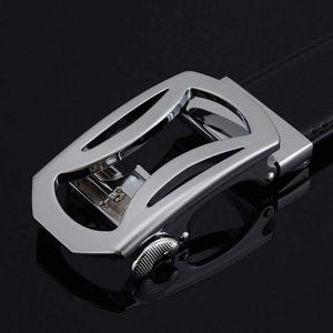 3.5cm Cow Genuine Leather Mens Belt Cowhide Strap For Male Ratchet Automatic Buckle Belts For Men  Brand Designer Belts