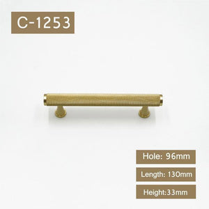 Gold Knurled/Textured simple kitchen cabinet knobs and handles Drawer Pulls Bedroom Knobs Brass T Bar Cabinet Hardware