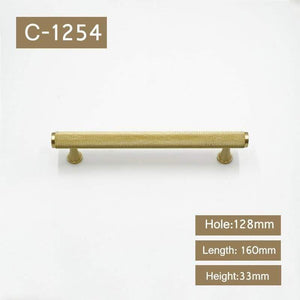 Gold Knurled/Textured simple kitchen cabinet knobs and handles Drawer Pulls Bedroom Knobs Brass T Bar Cabinet Hardware