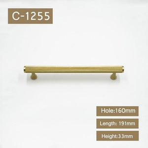 Gold Knurled/Textured simple kitchen cabinet knobs and handles Drawer Pulls Bedroom Knobs Brass T Bar Cabinet Hardware