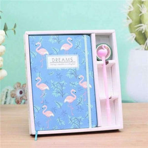 Planet Gates C / 21x23cm Flamingo Princess Diary Student Notebook Paper Book Writing Pads Office & School Supplies Stationery Wholesale Gift
