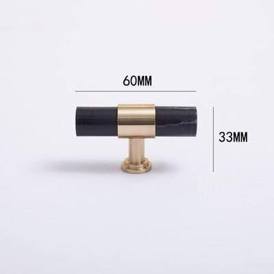 Natural Marble/Crystal + Brass T Bar Cabinet Handle And Knobs Kitchen Cupboard Door Pulls Furniture Handle Dresser Knob Hardware