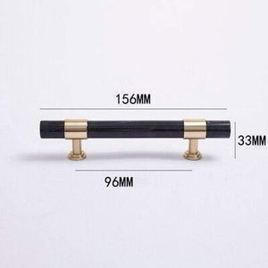 Natural Marble/Crystal + Brass T Bar Cabinet Handle And Knobs Kitchen Cupboard Door Pulls Furniture Handle Dresser Knob Hardware