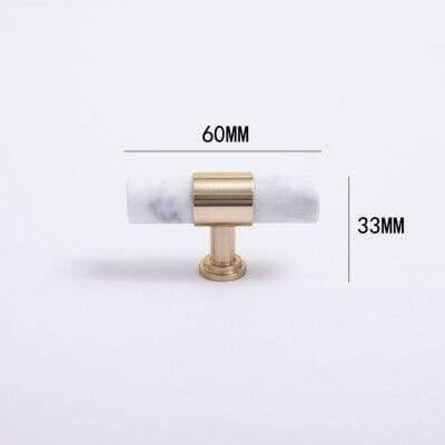 Natural Marble/Crystal + Brass T Bar Cabinet Handle And Knobs Kitchen Cupboard Door Pulls Furniture Handle Dresser Knob Hardware