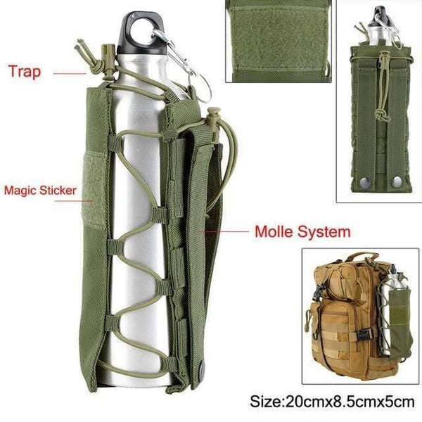 Planet Gates C-3 Water Bottle Pouch Tactical Army Water Bags Kettle Accessory Bags for Camping Hiking Travel Survival Kits Holder