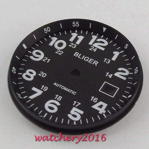 Planet Gates C 33mm Bliger Dial Date window Luminous marks fit 2824 2836 Miyota 8215 8205 821A movement men's Watch