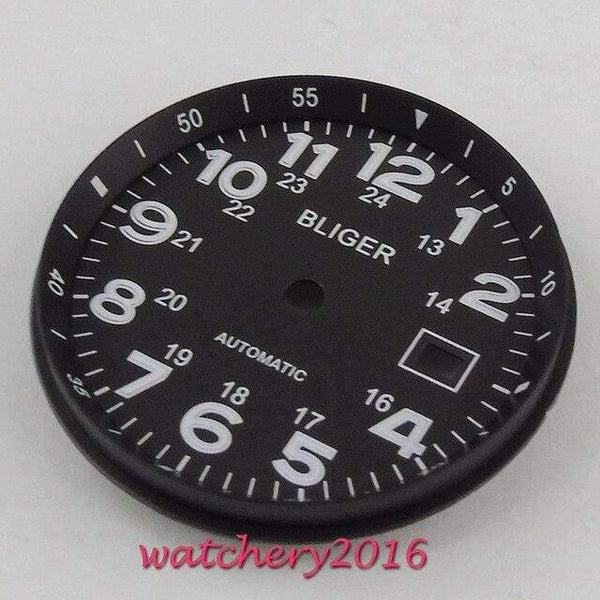 Planet Gates C 33mm Bliger Dial Date window Luminous marks fit 2824 2836 Miyota 8215 8205 821A movement men's Watch