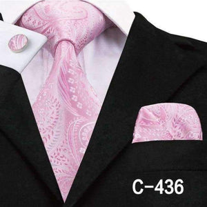 Planet Gates C-436 / China C-557 2018 Pink White Mens Ties Set Plaid Gravatas Necktie 8.5cm Silk Ties for Men Wedding Business Vestidos Corbatas Hombre