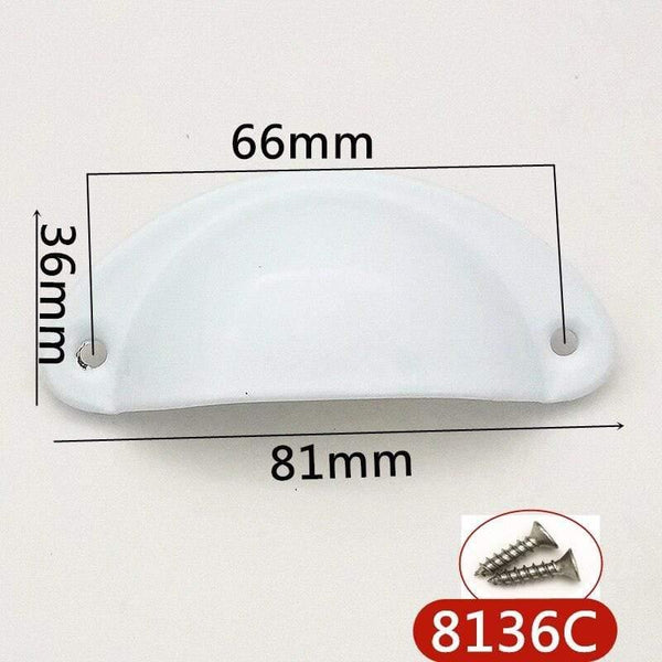 4pcs/lot Metal Kitchen Drawer Cabinet Door Handle Furniture Knobs Hardware Cupboard Antique Iron Shell Pull Handles