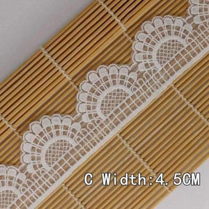 Planet Gates C 7 yards/lot White Lace Zakka DIY Ribbon Lace Cotton Ribbons for Wedding Party Clothing Decorations Arts Crafts Sewing Home Supply