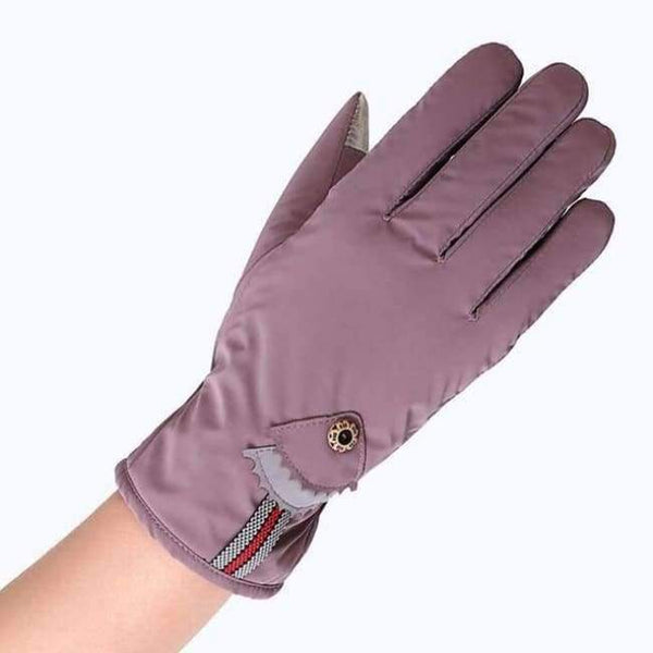 Planet Gates C Bean color / One Size New Female Winter Outdoor Sports Warm Windproof Cartoon Bear Touch Screen Gloves Fashion Women Bow Tie Plush Gloves Mittens 17