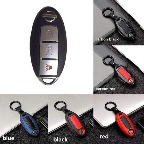 Planet Gates C / black Carbon Fiber Silica Gel Key Case Full-encircling for Nissan Infiniti QX50 Q50L Q60 Q70 QX6 Material for Durability