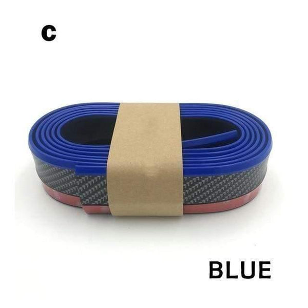 Planet Gates C Blue 2.5M Front Car Bumper Protector Rubber Car Protector Front Bumper Guards Lip Mouldings Splitter Chin Body Auto Bumper Exterior