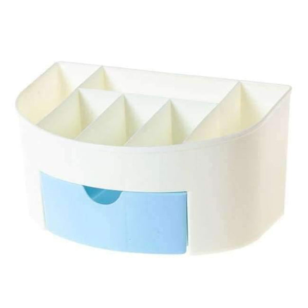 Planet Gates C Blue Office Organizer Box Makeup Cosmetic Holder Make Up Tools Storage Boxes Brush Stationery Case Jewelry Display Rack Organization