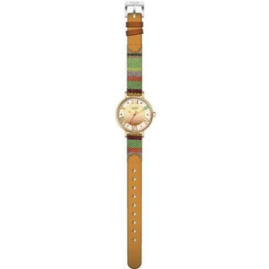 Planet Gates C Brown Drama Lady Women's Watch Japan Movt Rhinestone Fashion Clock Hours Dress Bracelet Leather Girl Birthday Gift Box