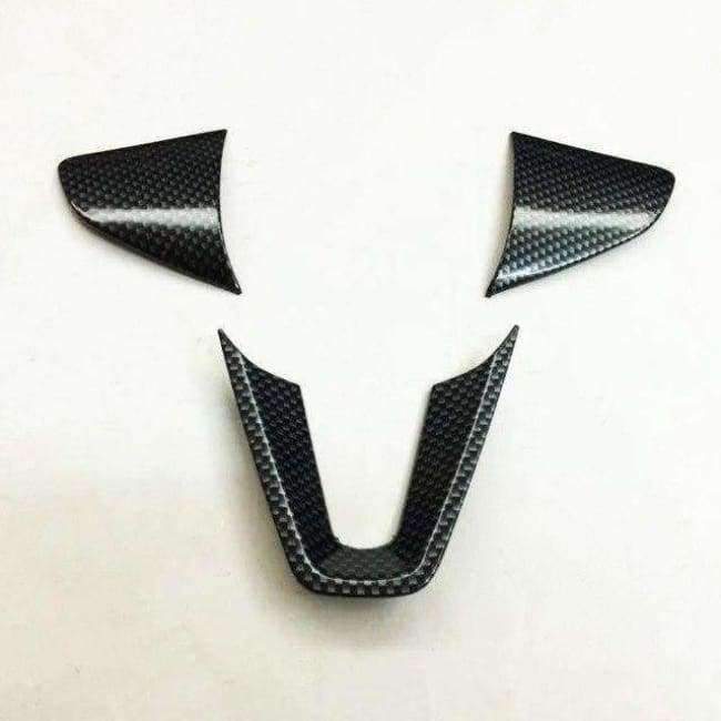 Planet Gates A ABS 3pcs Bbincar ABS Chrome Steering Wheel Decorate Trim Sticker Car Interior Accessories For Honda City LHD 2014 2015 2016