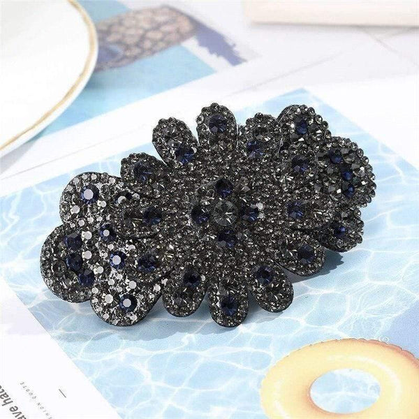 Crystal Flower Barrettes Hair Clips For Women Vintage Rhinestone Hairpins Head Wear Girls Hair Accessories Jewelry Clips
