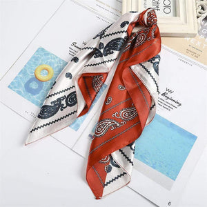 Floral Print Scrunchies Hair Scarf Bohemia Women Ribbon Hairbands Streamers Bow Hair Rope Ties Holder Ponytail Hair Accessories
