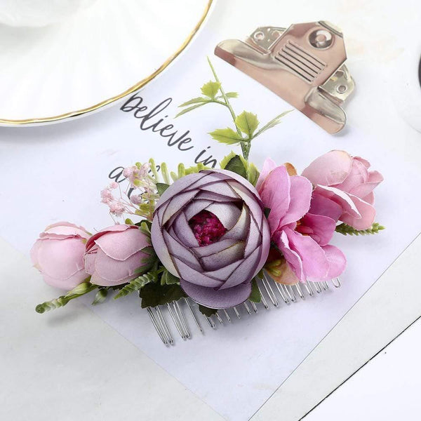 Flower Hair Comb Hair Clip Women Bridal Wedding Hair Accessories Handmade Headband Girls Head Wear Ornaments