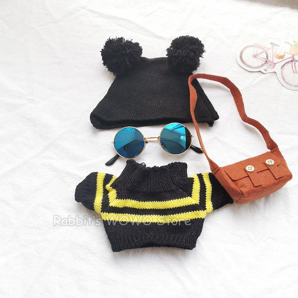 30cm LaLafanfan Cafe Duck Plush Toy Doll Clothes  Cartoon Yellow Duck Stuffed Dolls Doll Accessories Kids Toys Gift For Children