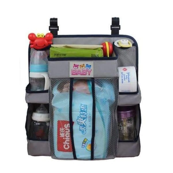 Planet Gates C-gray Rooms Nursery Hanging Storage Bag Baby Cot Bed Crib Organizer  Toy Diaper Pocket for Newborn Crib Bedding Set