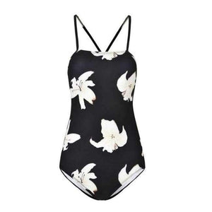 Planet Gates C / L Sexy One Piece Swimsuit Women Swimwear Print Bodysuit Crochet Bandage Cut Out Beach Wear Bathing Suit Monokini Swimsuit XL