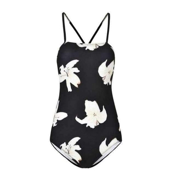 Planet Gates C / L Sexy One Piece Swimsuit Women Swimwear Print Bodysuit Crochet Bandage Cut Out Beach Wear Bathing Suit Monokini Swimsuit XL